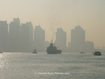 Early morning over the Huangpu River from the Bund, Shanghai.