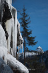 Ice fall in the Dolomites, Italy.