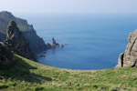 Needle Rock, Lundy Island, England.