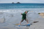 Jacob on the beach. Cornwall, England.