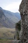 Dave MacLeod on King Wad E4 6a. Llanberis Pass. North Wales.